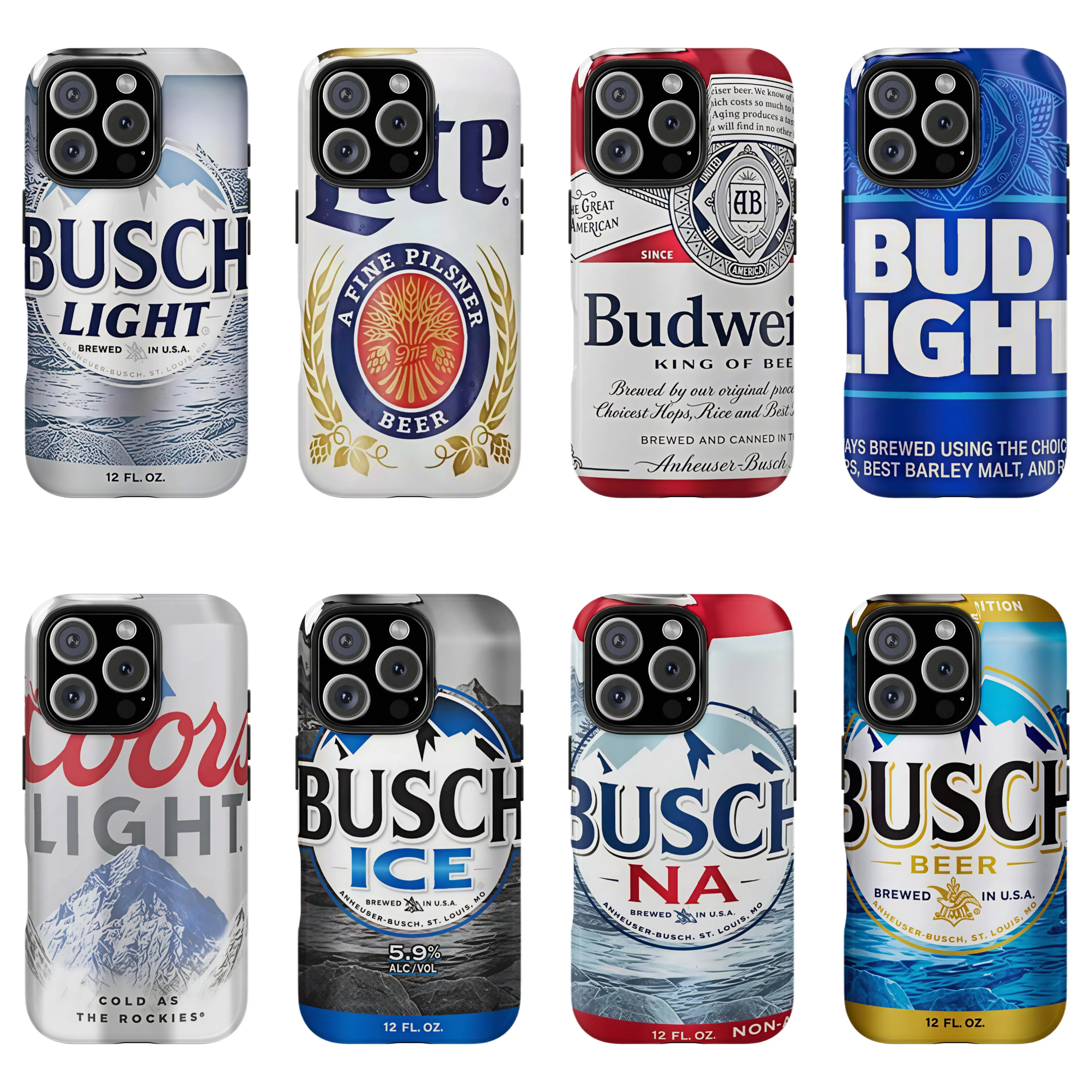 Coors Light Tough Case - Miller Lite, Busch Light, Suitable for iPhone 17-11 Pro Max/Plus and  Samsung Galaxy S23-25