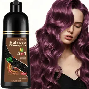 5-in-1 Plant Extract Purple Hair Dye Shampoo,Multi-Color Development,Mild Formula for Easy Coloring,Suitable for all hair types - unisex,Long-lasting coverage effect,Deep Clean Effect,Trendy Hairdressing Maintenance Haircare