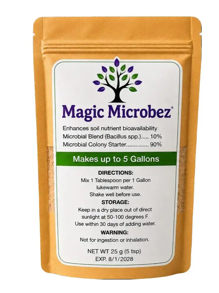 Magic Microbez Soil Probiotics - Multi-Purpose Garden Soil Fertilizer for Home Improvement Gardening