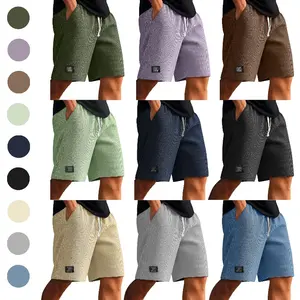 1/2/3 Pack Men's Multi‑Color Waffle Knit Shorts | Loose Drawstring Casual Workout Shorts
