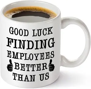 Best Boss Going Away Gifts - Good Luck Finding Employees Better Than Us - Funny 11oz Coffee Mug Novelty Leaving Farewell New Job Retirement Birthday Gifts for Men Women
