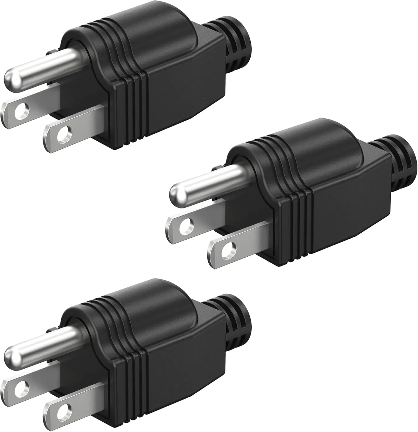 NEMA 5-15P Electrical Replacement Plugs End, Extension Cord Ends 125V 15A 2Pole 3Wire Male PlugGround Neutral Generator Plug3 Prong Power Replacement Type (3)
