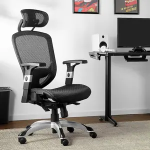Staples Hyken Ergonomic Swivel Task Chair, Adjustable Office Chair with Breathable Mesh and Lumbar Support, Perfect for Home and Office, Black