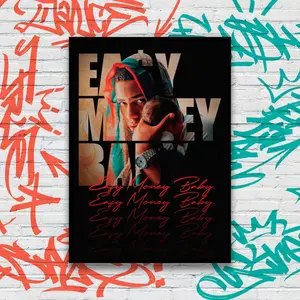 Poster Easy Money Baby - Modern Decoration for Myke Towers Fans