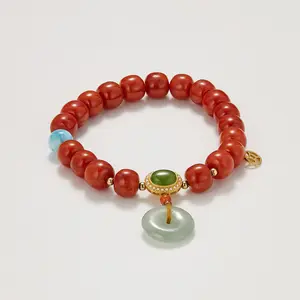 Red Agate & Jade Prosperity Bracelet | Energy & Healing