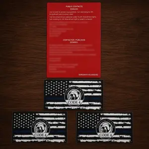 3 Piece Thin Blue Line Flag Código 4 Humanizing the Badge Bandera Línea Azul para Auto y Hogar American Flag Design