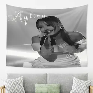 Ayliva Concert Backdrop Music Tapestry Wall Hanging, Pop Star Photography Background, Polyester Wall Decor for Bedroom, Lounge Area, Studio, Fan Room, Party Setup