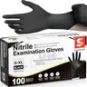 Black Nitrile Gloves Disposable Large,3 Mil Thin Gloves,Latex Free,Powder-Free Food Safe Gloves For Cooking Cleaning Food Prep Tattoo Hair Dye,100 Pcs