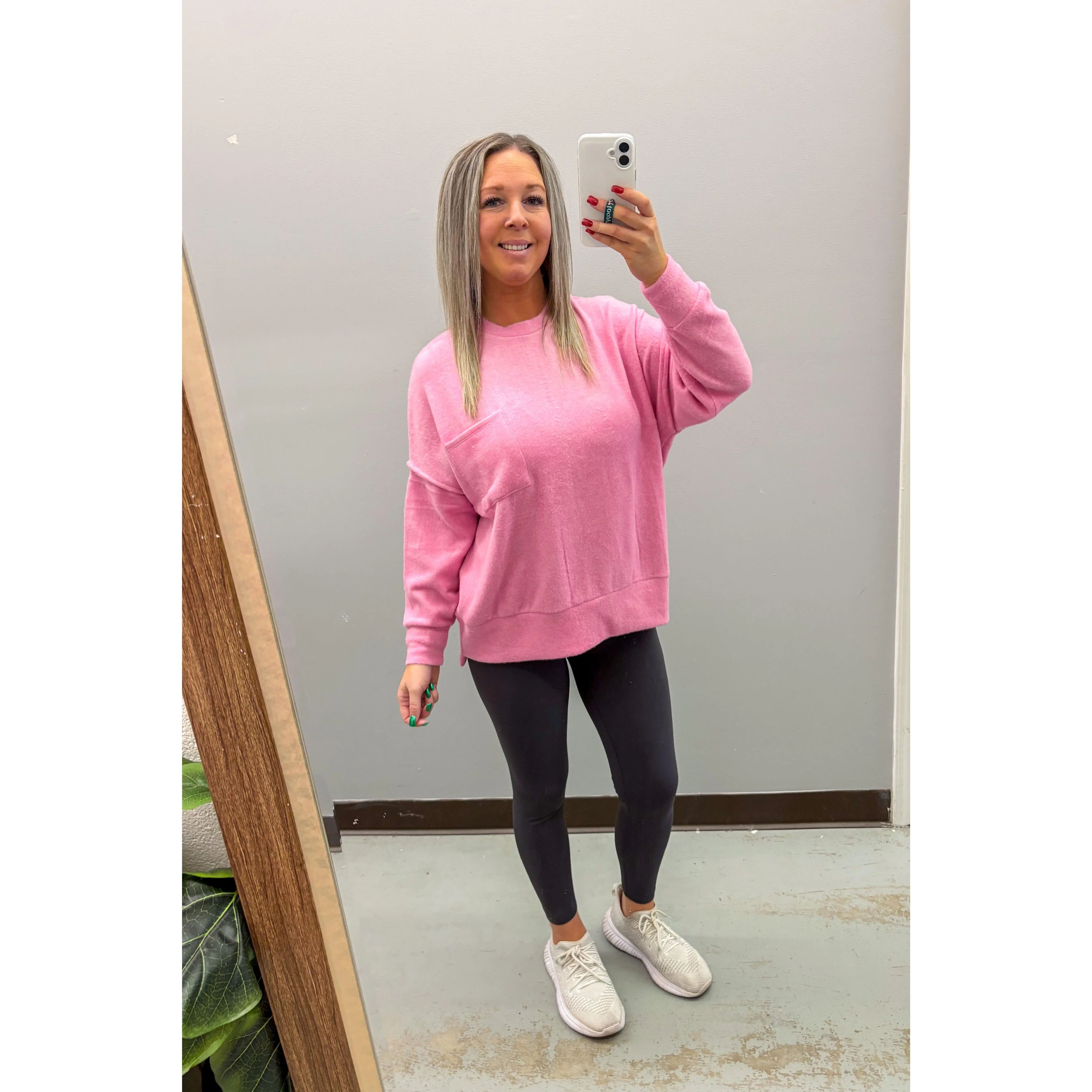 The Cassie Sweater Pullover, Candy Pink