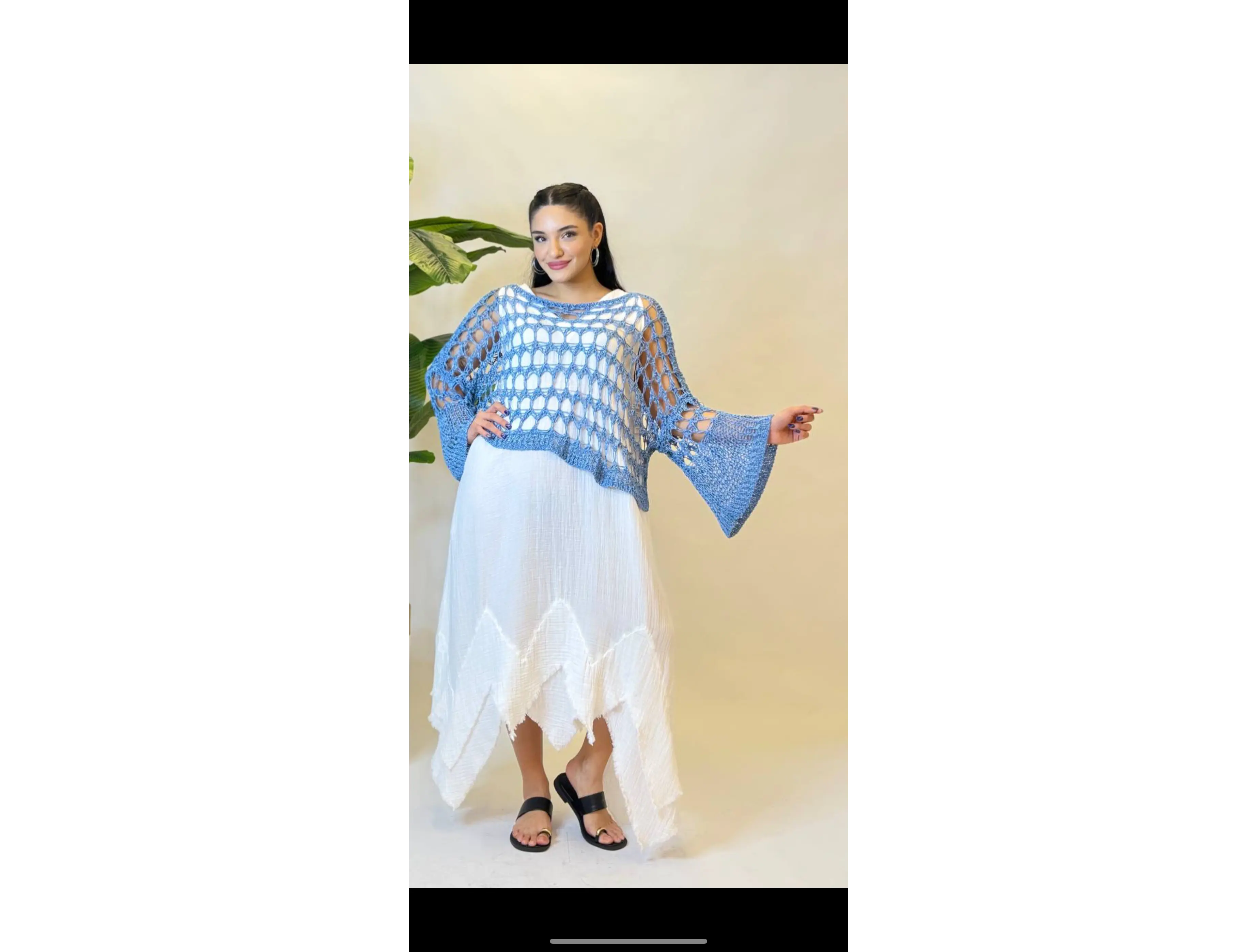 Alyans Knit Net Sweater  
