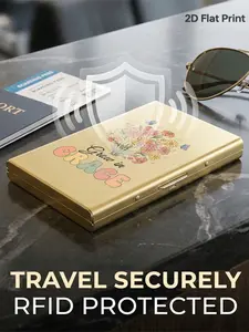 Unisex Rfid Metal Card Holder, Side-Open Design, Ultra-Thin Matte Finish, Secure Card Storage, Fashion Accessory, Credit Card Organizer