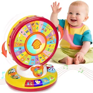 Learning Toys for 1 2 3 Year Old Boy Girl, Spin and Sing Alphabet Zoo with Sounds for Toddler 1-3, Educational Development Toy for Kid, Christmas Birthday Gifts for Baby 12-18 Months+