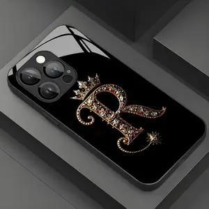 Fashion Simple Black Letter R Design All-Inclusive Drop Protection Case, Suitable for iPhone 17 16,15,14,13,12,11 plus Pro Max