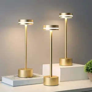 Kiwi Glow Zenith Pro Halo Lamp — Heavyweight Cordless Metal Desk Lamp — 3-Color Touch Dimming & 360° Architectural Glow