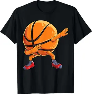 100%cotton Dabbing Basketball Ball Funny Men Women Sports Player Dab T-Shirt  Top teeshirt