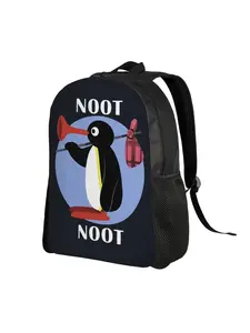 1Piece Nut Nut Penguin Vintage Gift New School Year Handbag Large Capacity Pingu Daypack Birthday New Term Starts