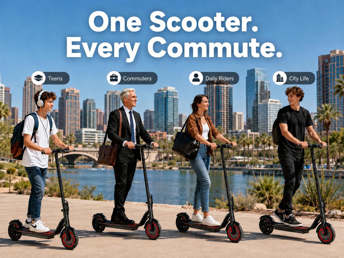 SummerWins Foldable Electric Scooter for Adults, 350W Brushless Motor, 19MPH Max Speed, 15 Miles Range, 15% Hill Climbing, Smart LED Display & Bluetooth APP Control, Portable Commuter E-Scooter for Teens & Office Workers