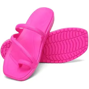 Flip Flops for Women Arch Support Comfortable Thong Sandals with Square Toe & Lightweight Cushion Beach Slides