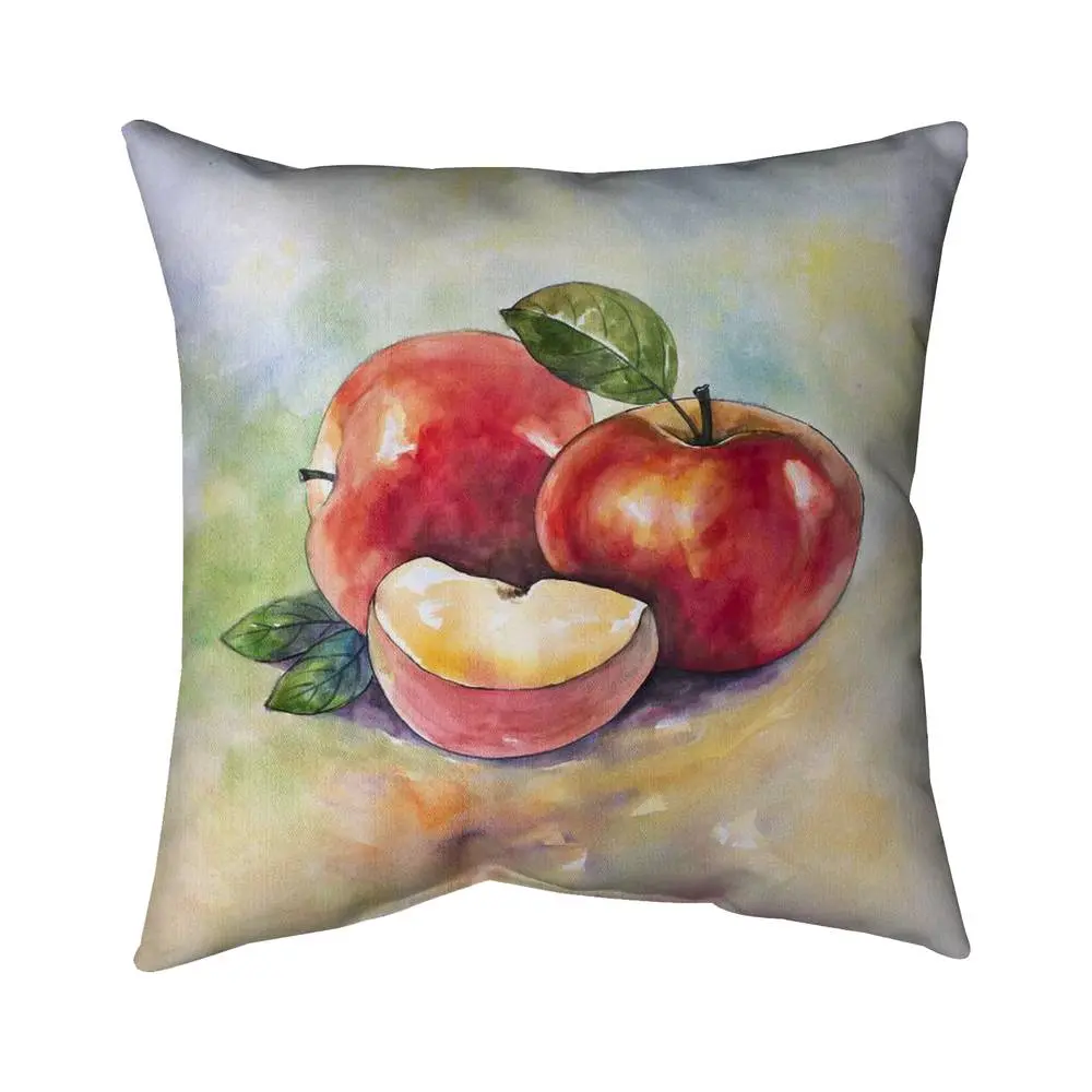 360 Stand 20x20 in. Outdoor Succulent Apples Throw Pillow, Illustrative Gastronomy Design, Polyester Print, UV-Resistant Durable Weather Resistant Textile Cushion, Durable Cushions, Weather Resistant Cushion