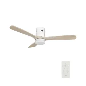 LABELLE 52 inch 3-Blade Flush Mount Smart Ceiling Fan with LED Light & Remote