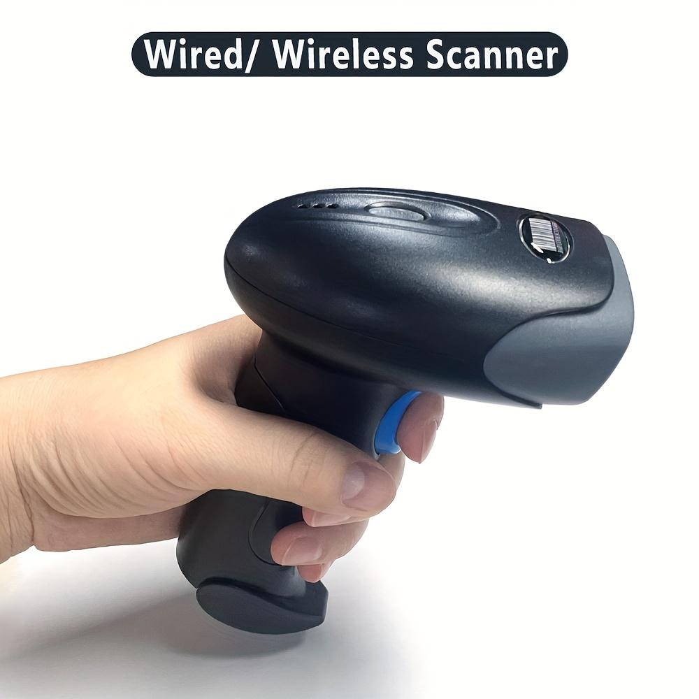 [Wireless Barcode Scanner] High-precision 1D 2D Wired/Wireless Barcode Scanner | CMOS Image 640x480 Pixels Handheld Bar Code Reader | for Inventory Management Supermarket Book Shop and More