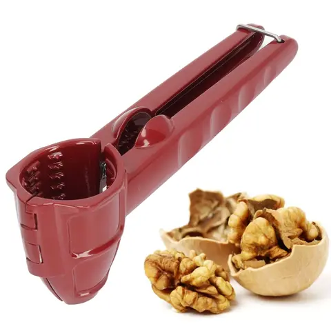Nutcracker Tool, Heavy Duty Pecan Walnut Plier Opener Tool with Non Slip Handle Aluminum Multifunctional Nut Shell Breaker for Walnut Nuts Chestnut Melon Seeds, Handheld Walnut Clip