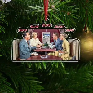 [Arrive After Christmas] Snow Snow Snow White Chirtsmas Acrylic Ornament, Christmas Decor, Xmas Gifts Home Decor