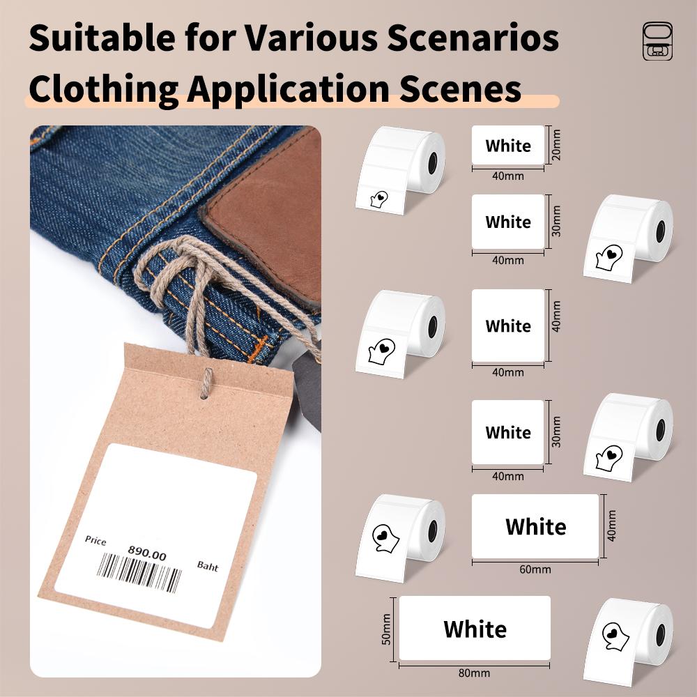 Portable Label Printer Mini Thermal Self-Adhesive Sticker Printer Mobile Pocket Tag Price UV Label Sticker Printer