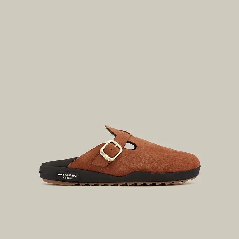 VAGABOND SUEDE BRICK RED DRIFT CLOGS