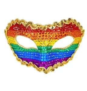 LGBT Masquerade Mask Covered in Crystals and Rhinestones