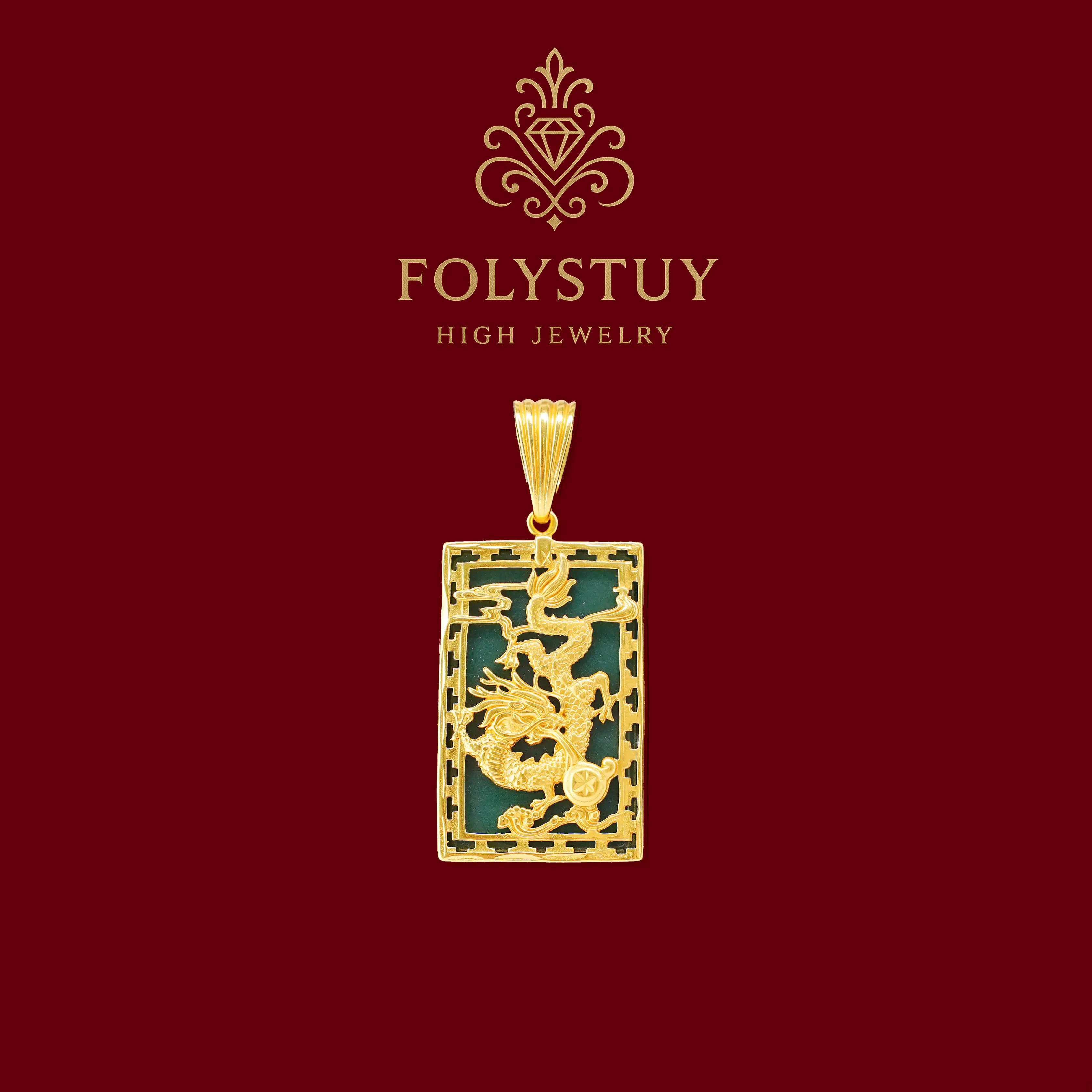 [70mm with 32mm Dragon Pendant]FOLYSTUY(YNK12) Dragon Pendant - Versatile Wear for Men & Unisex Style