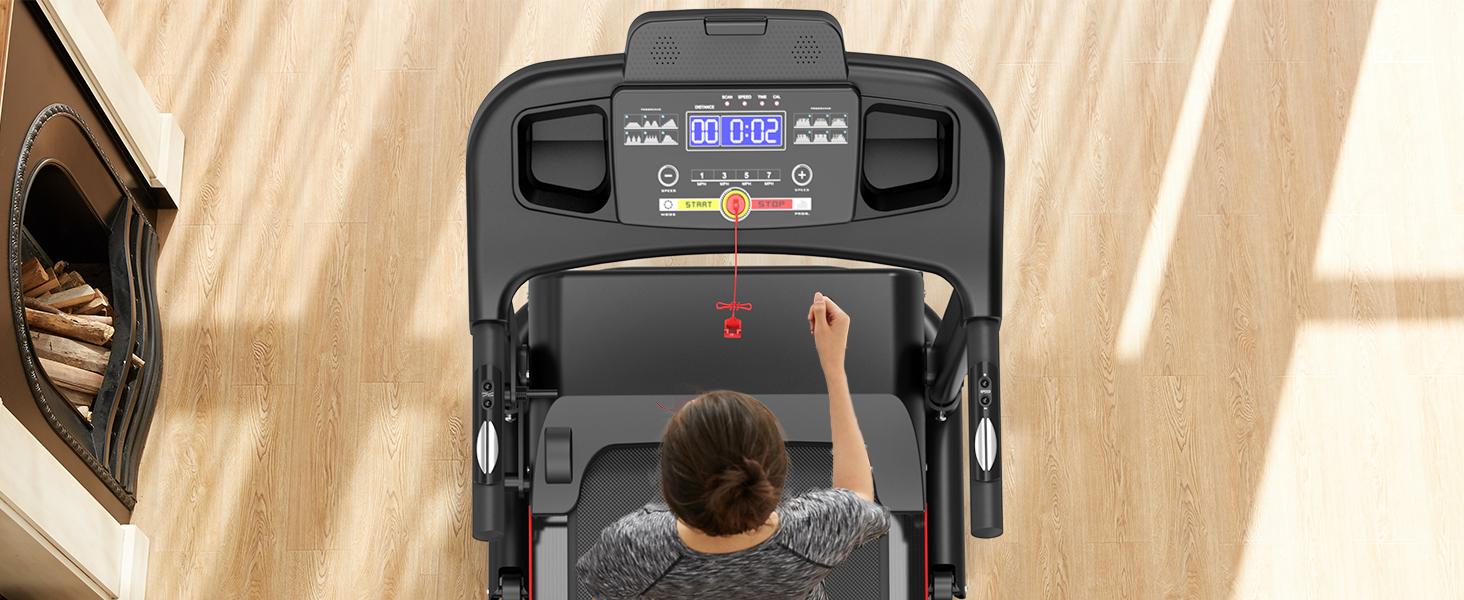 LIVIVOX 8.5MPH Foldable Treadmill with 3-Level Incline,2.5HP Quiet Motor & Shock Absorption,12 Programs,Home Gym Exercise Equipment Treadmill,easy to move, SpaceSaving Idral for Home/Apartment