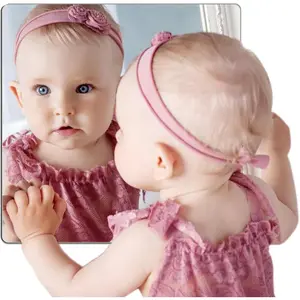 Wall Mirror Tiles,Safe Unbreakable  Mirror for ,Plastic Plexiglass  the RV, Shatterproof Frameless Mirror Wall Stickers.Suit for Apply Touring ,'s Room,Classroom(8"x8")