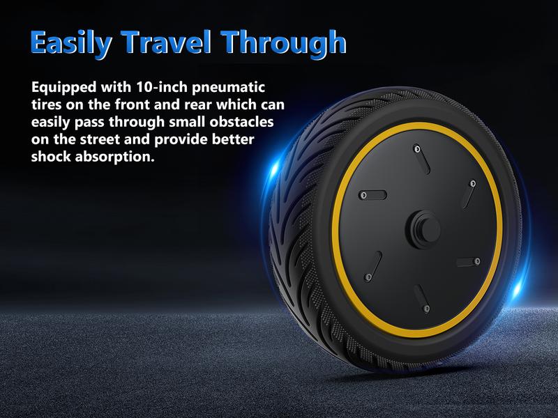 AOVOPRO、ladped Esmax High-Speed Electric Scooter 10-inch solid tires 500W motor with front and rear dual shock absorption, range of 22-30 miles, top speed of 22 mph, dual braking system, LED lights, app control, aluminum alloy frame,  Springtok。