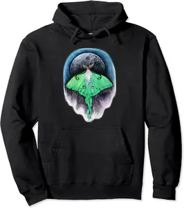 Luna Moon Moth Pullover Hoodie - Jacobjbt Shop 74B07XWC7Z87