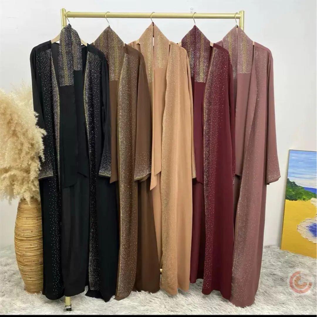 Elegant Abaya in Black, Brown, Beige, Red, and Rose Colors - Sizes M, L, XL - 45$