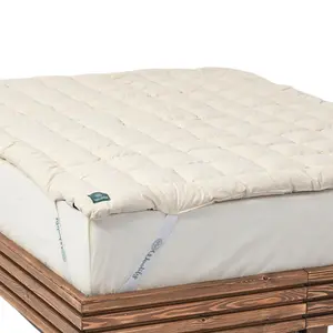 Woolify Organic Merino Wool Mattress Topper - Luxury Pillow Top Mattress Pad, Non-Toxic, Cooling & Hypoallergenic, Natural Back Pain Relief