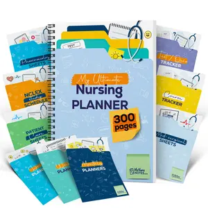 My Nurse Notes Ultimate Nursing Student Planner – 300-Page All-in-One Academic Organizer with NCLEX Study Schedule, Clinical Care Sheets, Daily-Weekly-Monthly Calendar & Med-Surg Pharmacology Study Guides for Nursing School Success