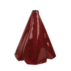 CARBON FIBER RED SHIFT BOOT STITCH FOR GEAR COVER SHIFTER SHIFT KNOB