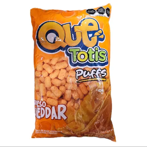 Que Totis Cheddar Corn Snack Packs - 200g & 400g Bags, Party Snacks for Holiday & Watch Party Occasions