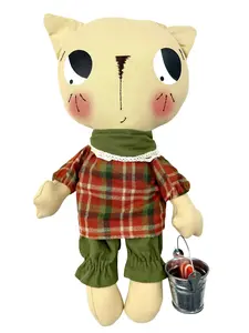 Handmade Fabric Doll "Coco Yellow" – Charming Vintage-Style Collectible DIY Creative DIY Creative