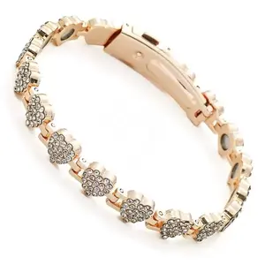 Pure Copper Bracelets for Women,Ultra Strength Magnetic Bracelet with 3800 Gauss Magnets & Sparkling Cubic Zirconia, Adjustable Charm Bracelet  bracelet Matching Stainless Steel Charms Mother's Day Gift — A Gift from a Daughter to Her Mom