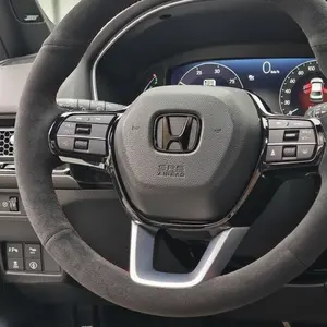 Honda Carbon Fiber Steering Wheel Emblem Overlay | Accord Civic CR-V HR-V Pilot Odyssey Ridgeline (Universal Fit for Honda)