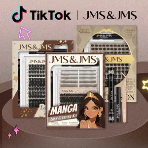 Mega Volumized Collection l JMS&JMS 200D,Party Queen,Spiky 70D Kit,Dramatic Soft Thick Volume Individual Clusters,D-Curl, DIY Eyelashes Extension,Waterproof Sleep proof,Week Long Lasting,Salon Full Fake Lashes, Makeup Cosmetic Lash Stacking Vacation Lash