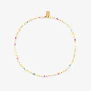 Mixed Seed Bead Stretch Anklet
