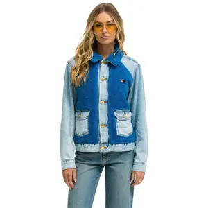 ASPEN SHERPA UNISEX DENIM JACKET - SUPER LIGHT BLUE