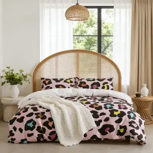 Leopard Print Bedding Set, Soft Skin-Friendly Duvet Cover and Pillowcase, 3-Piece Comfortable Bedroom Essential, Perfect for Cozy Nights, Soft Bedding Sets