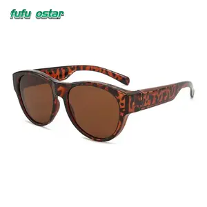 Unisex Full Rim Fit-Over Glasses Sunglasses, Oversized Cat Eye Polarized Men's Sunglasses with 100% UV400 Protection