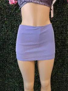 Heathered Lavender Jersey Micro Mini
