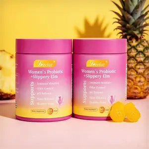 Hawaiian Pineapple Feminine Wellness Gummies - Expert Blend with Slippery Elm & Prebiotics for Ideal pH Harmony & Intimate Comfort, 60 Count Women’s Oral Supplement Healthcare Fitness